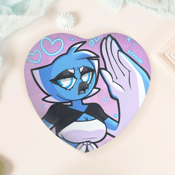 Twitter Bird Heart Plush Badge