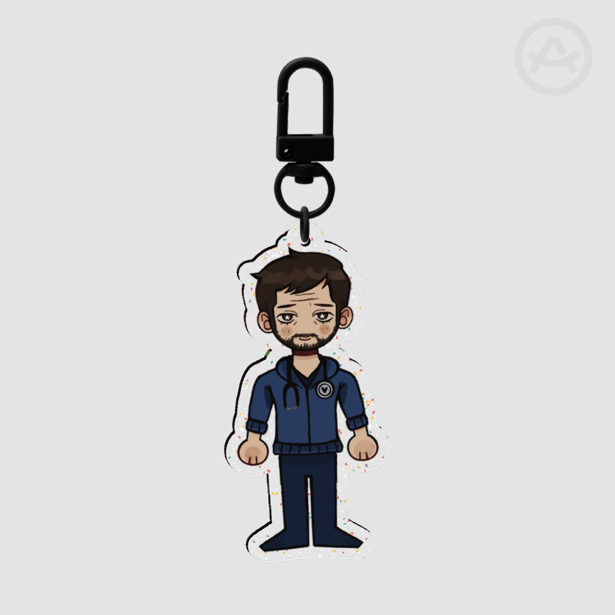 The Pitt Michael Robinavitch Glitter Acrylic Keychains