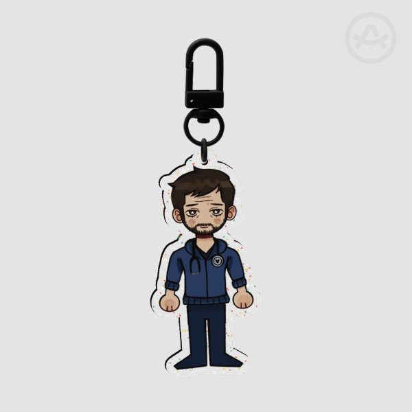 The Pitt Michael Robinavitch Glitter Acrylic Keychains