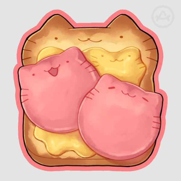 Doctor's Sausage "Doktordesa" Toast Cat | Sticker