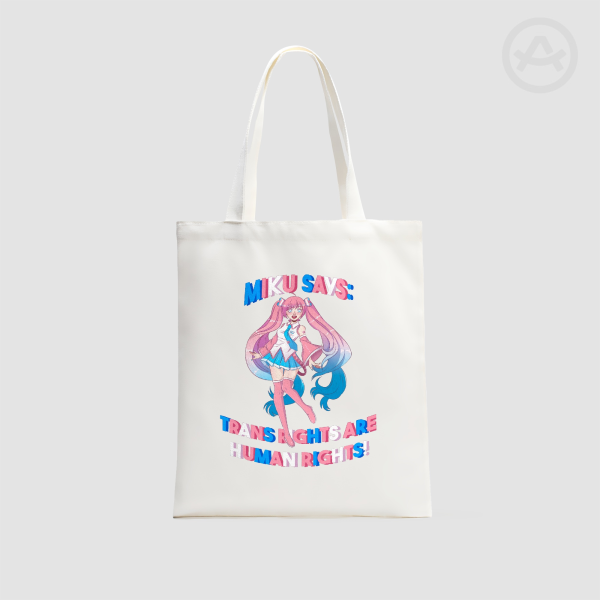 Trans Rights Miku Canvas Tote Bags - (35x40cm)