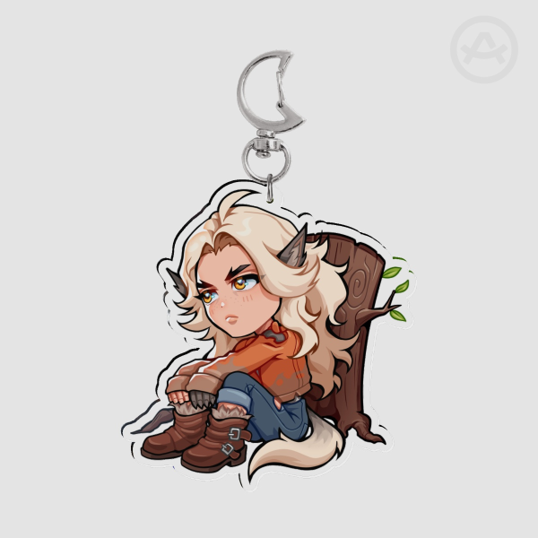 Silver Deadlock Keychain / Log