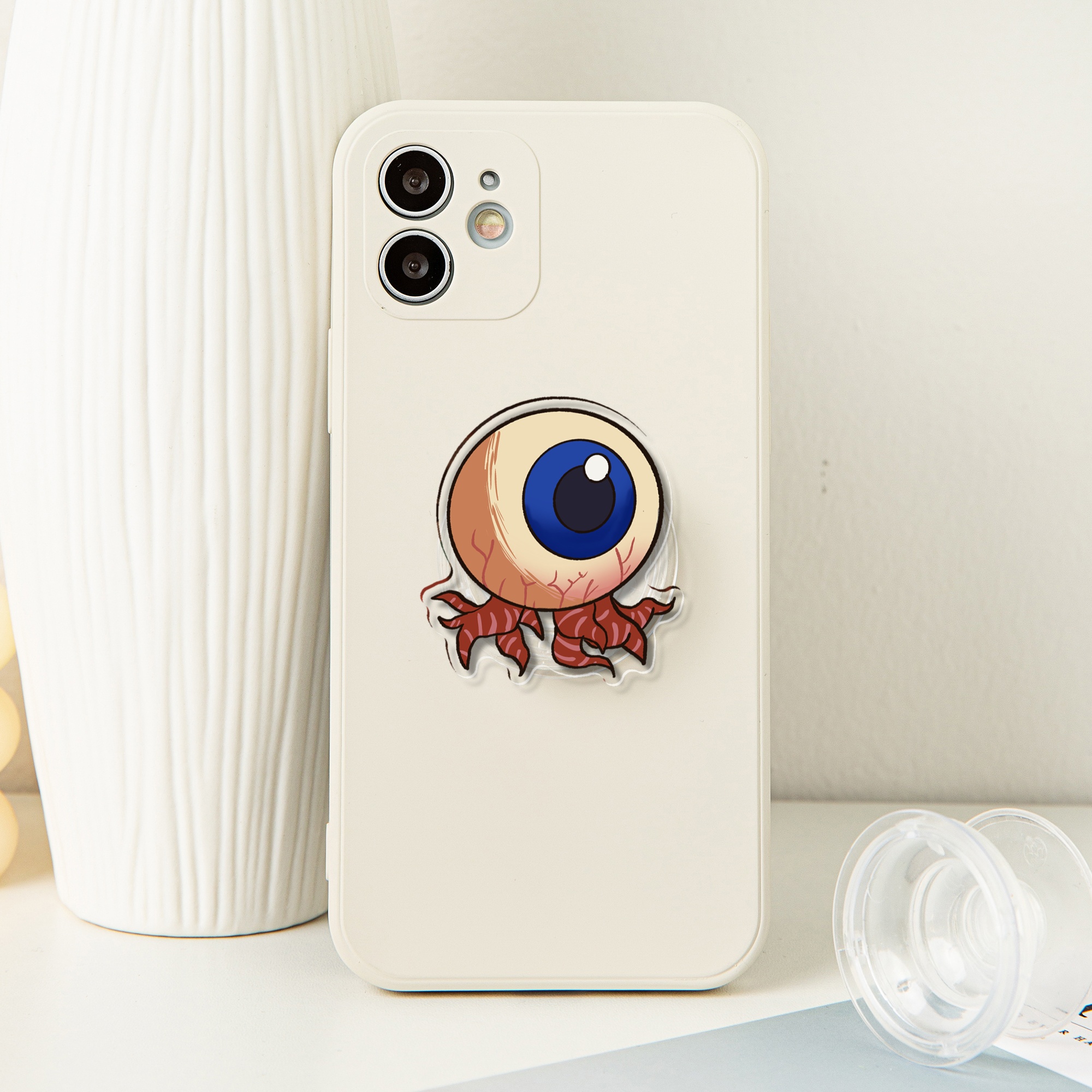 DST Critter Den Friendly Peeper Phone Pop Socket - 1.96"(50mm), Clear
