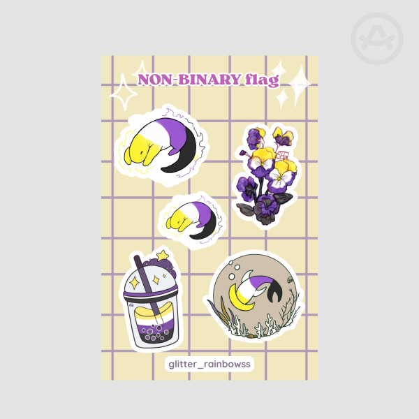 Non-binary Pride - Stickers Sheet