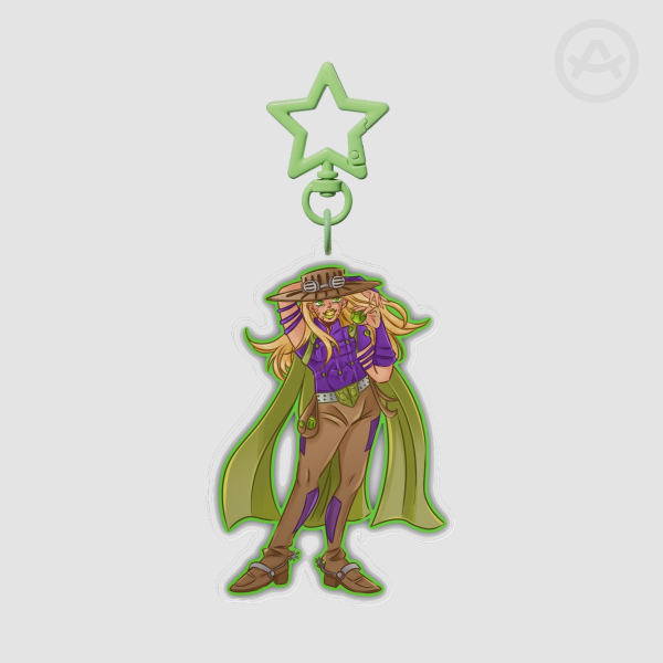Gyro Zeppeli (JJBA SBR) Clear Acrylic Keychains
