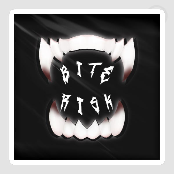 Bite Risk [Black] - Die Cut Sticker