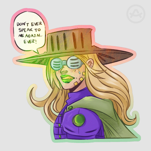 Gyro Zeppeli (JJBA SBR) Rainbow Die Cut Sticker