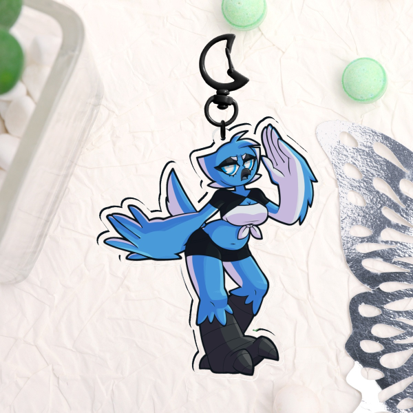 Twitter Bird Acrylic Keychain