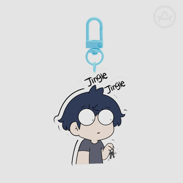Blue Jingle Jingle Acrylic Keychains