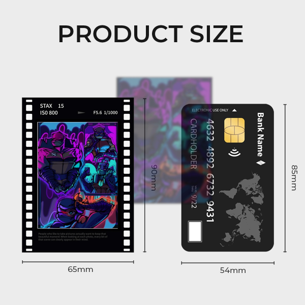 Film Polaroid Photocards - 2.55x3.54"(65*90mm), Black Film