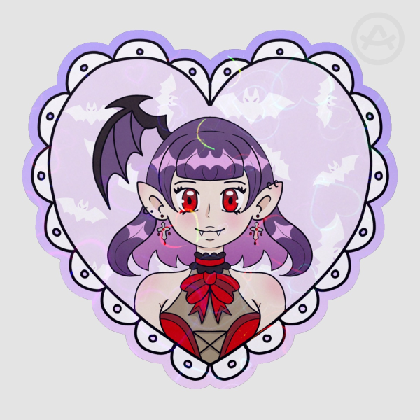 Seraphina Heart Portrait - Die Cut Sticker