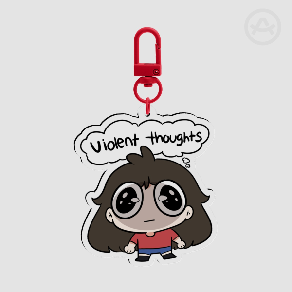 Puddle Violent Thoughts Acrylic Keychains