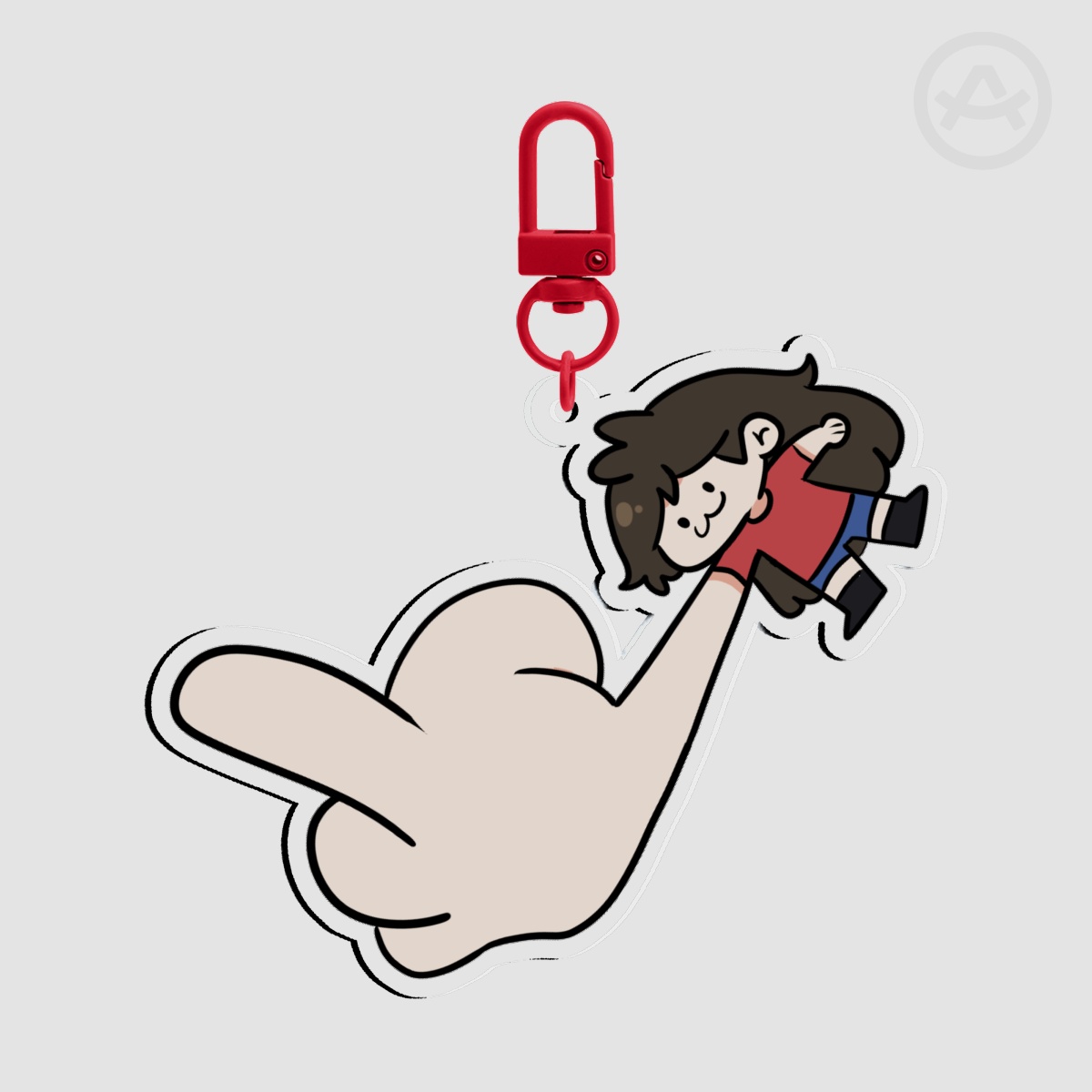 Puddle Middle Finger Acrylic Keychains