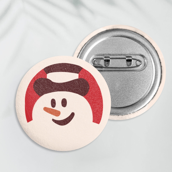 Snowman Sugar Cookie Plush Button Badge