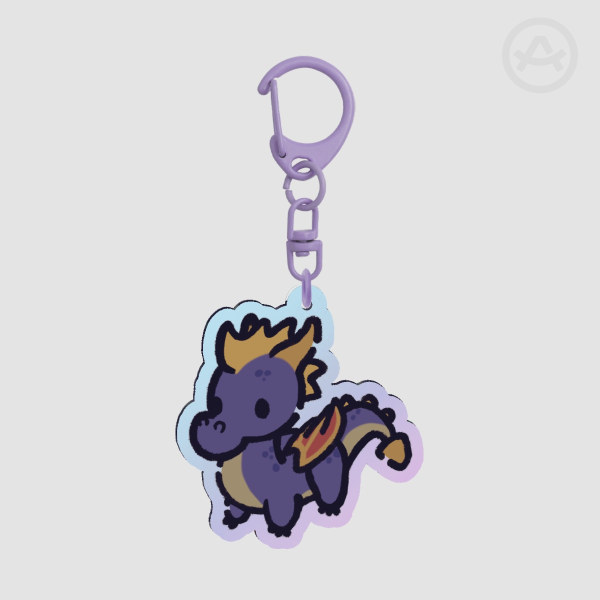 Spyro Rainbow Acrylic Keychain (small)