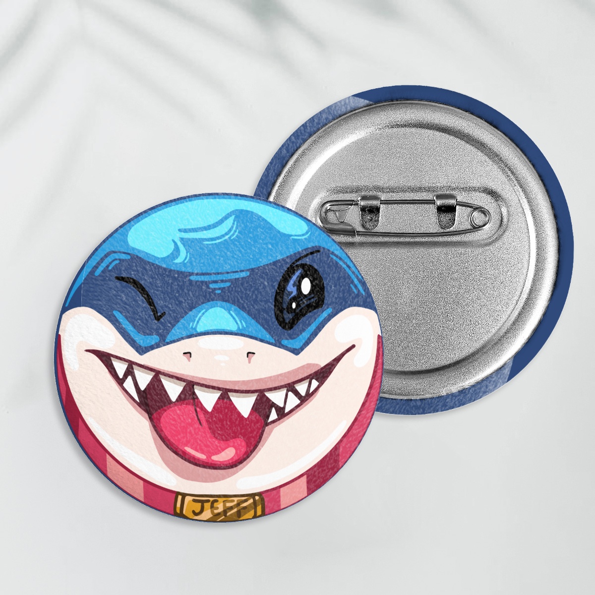 Jeff Plush Button Badge