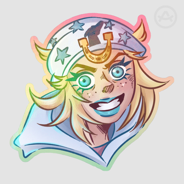 Johnny Joestar (JJBA SBR) Rainbow Die Cut Sticker