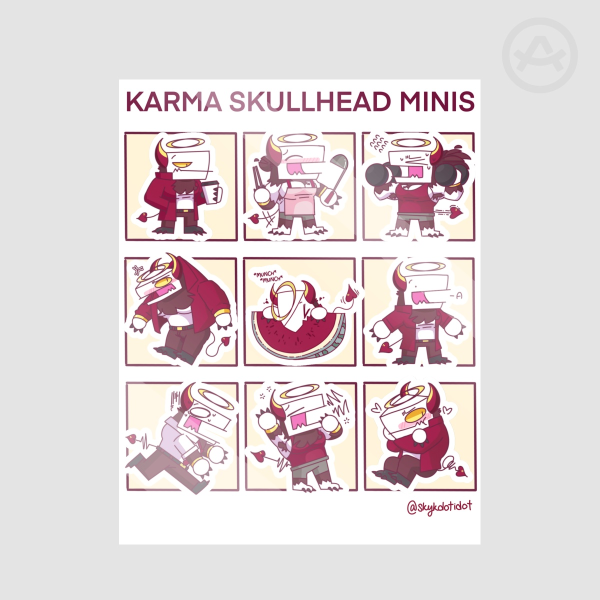 Karma Skullhead Minis Sticker Sheet