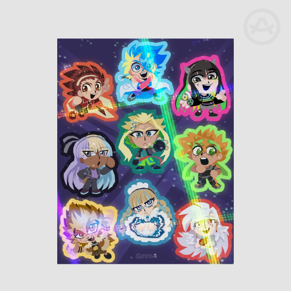 Stickers Sheet - Main cast