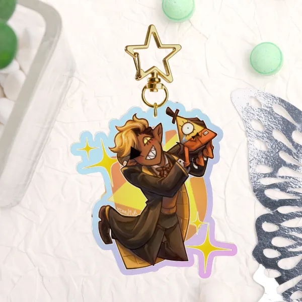 Bill Cipher Rainbow Keychain FANMERCH