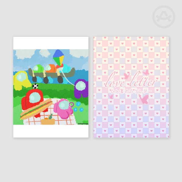 Among Us Crewmates A Beautiful Day Doodle Pearl Paper Photocard