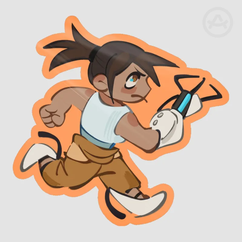Portal Chell Sticker by xynpher - ACGGOODS