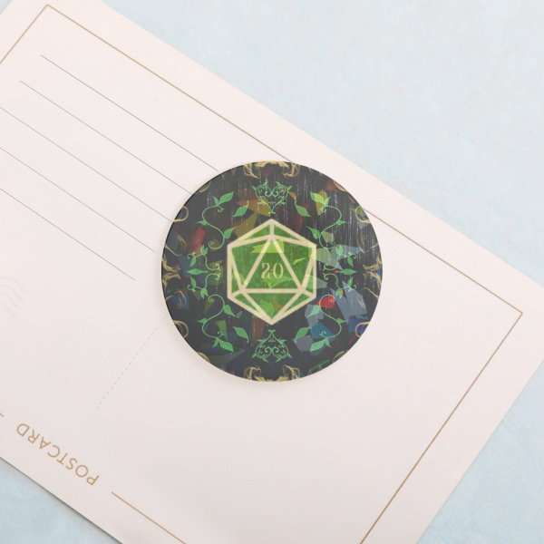 DnD D20 Druid Mini Round Badges (Button Pins)