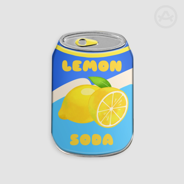 Lemon Soda Metal Badge