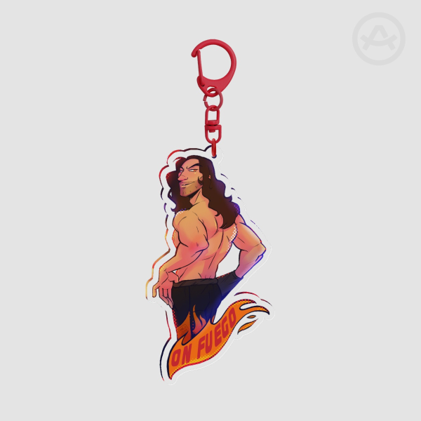 On Fuego Clear Acrylic Keychains