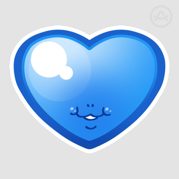 Blue Chubby Heart
