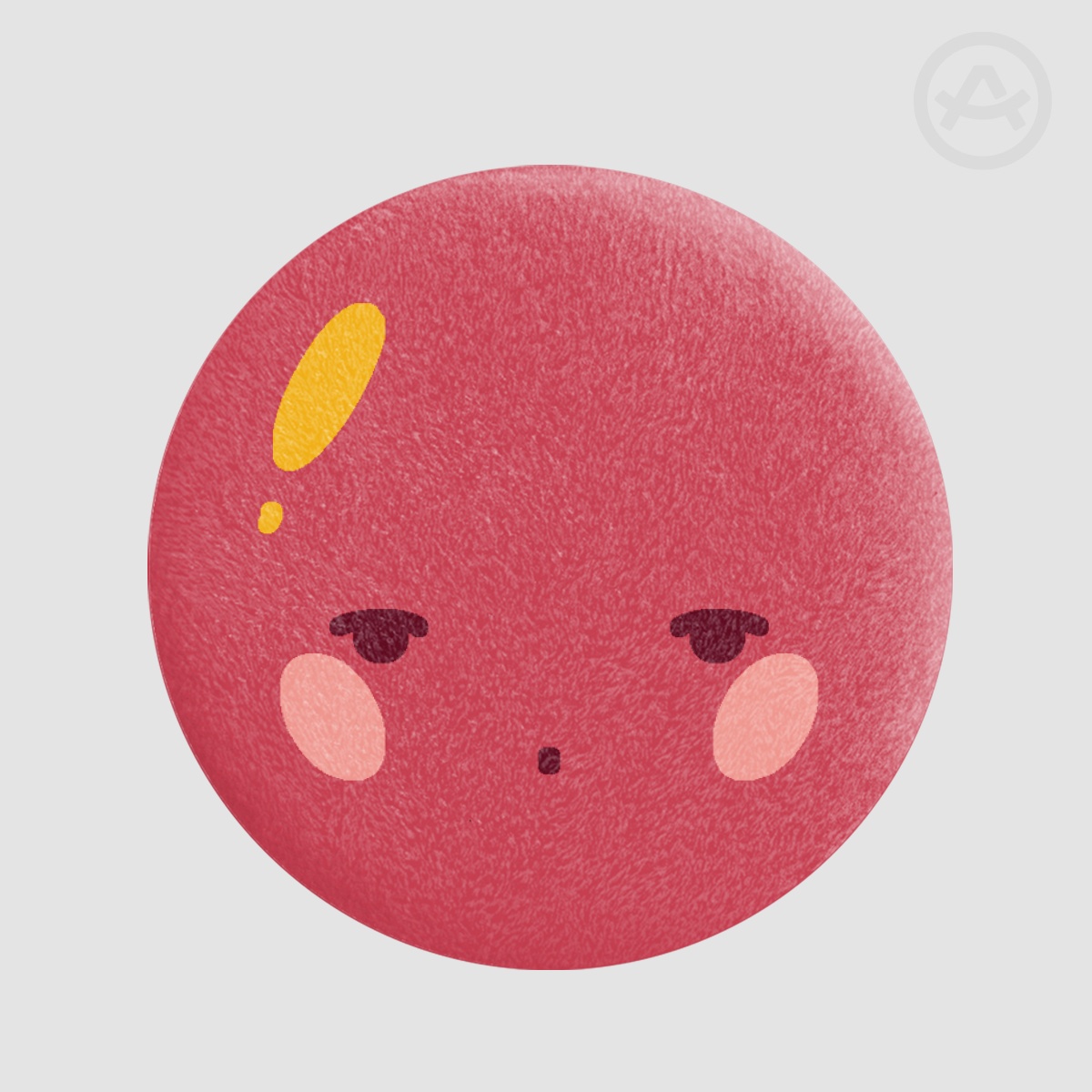 PEACHDOG - MOEMAGRANATE PLUSH BADGE (5.8cm plush pin-back badge)