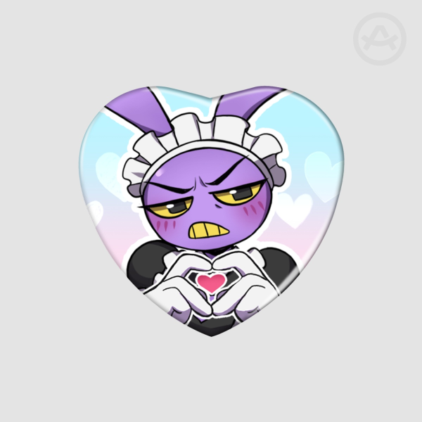 TADG MAID JAX Heart Shape Holographic Badges