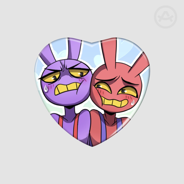TADG JAX Heart Shape Holographic Badges
