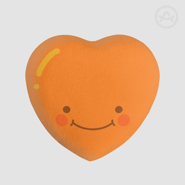 PEACHDOG - APRICOT ANGEL PLUSH BADGE (5.7x5.4cm plush pin-back badge)