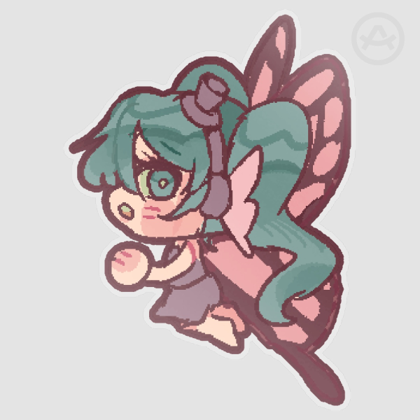 Magnet Hatsune Miku Sapphic Clear PET Vinyl Die Cut Stickers