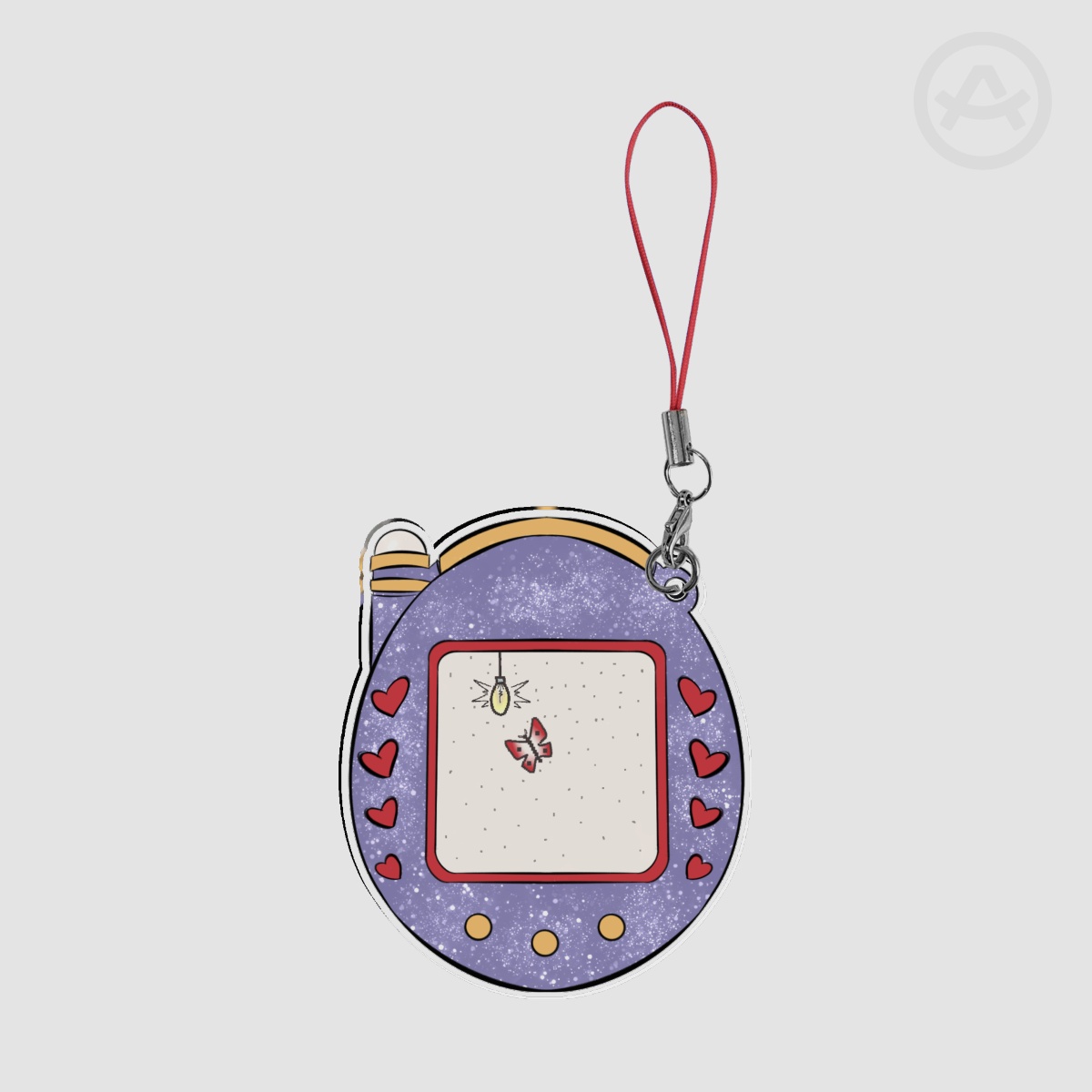 Val Acrylic Tamagotchi keychain