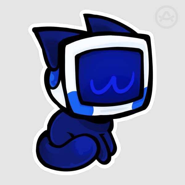 sitting g3-cat sticker