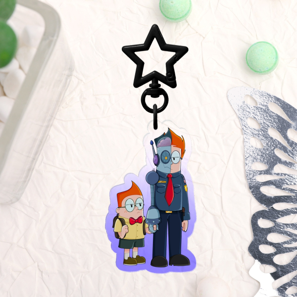 Copborg & Melvin (Clear Acrylic Keychains)