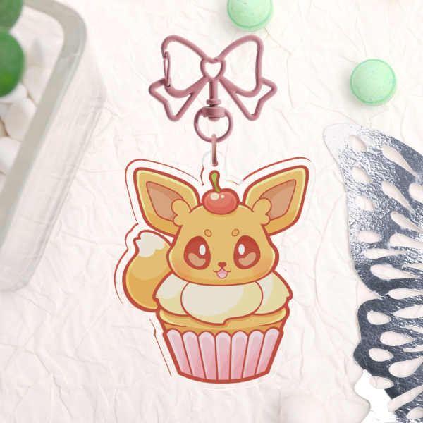 Eevee Cupcake Keychain