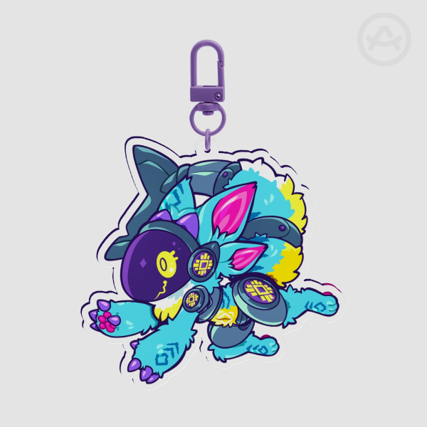 Chip the Protogen Clear Acrylic Keychains