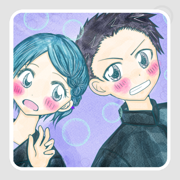 Couple Die Cut Stickers