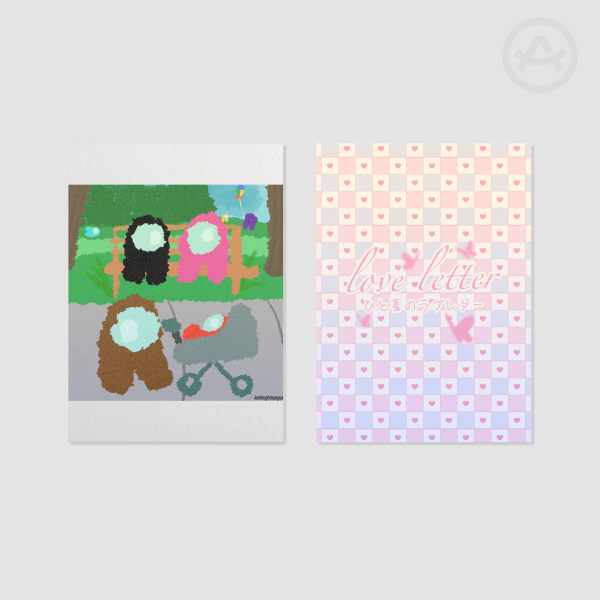 Among Us Crewmates A Beautiful Day Doodle V2 Pearl Paper Photocard