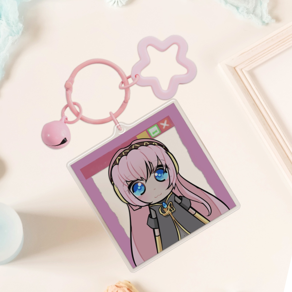 Vocaloid Megurine Luka Epoxy Clear Acrylic Keychain