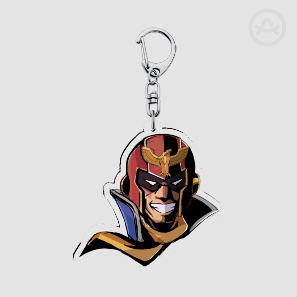 Captain Falcon Clear Acrylic Keychain