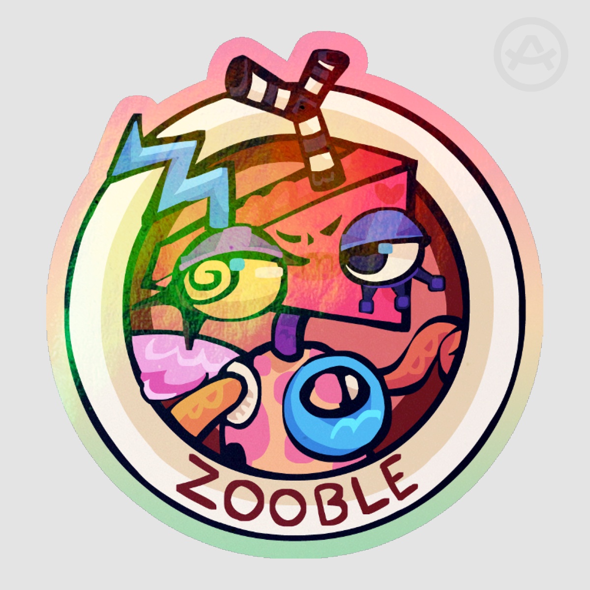 Zooble Colored Edge Die Cut Stickers TADC
