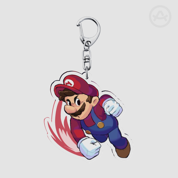 Mario Clear Acrylic Keychain