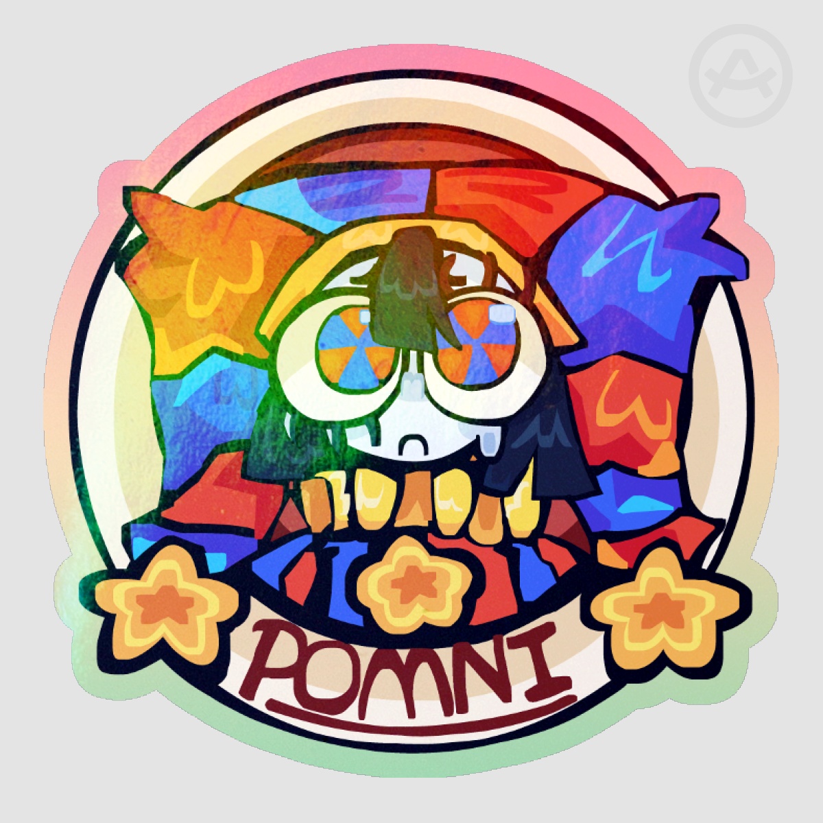 Pomni Colored Edge Die Cut Sticker TADC