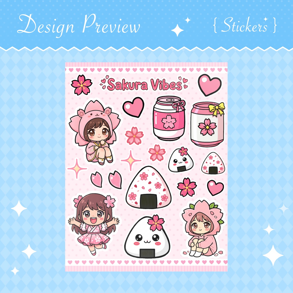 Sakura Vibes Vol. 1 Stickers Sheet