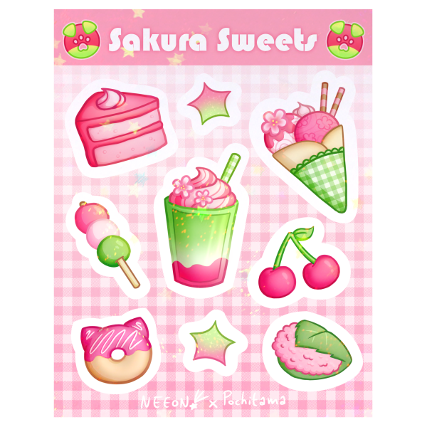 Sakura Sweets - Holo Sticker Sheet