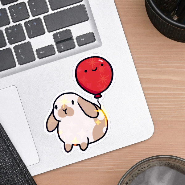 balloooon buny Die Cut Stickers